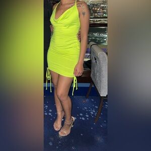 Vibrant Neon Yellow Mini Skirt